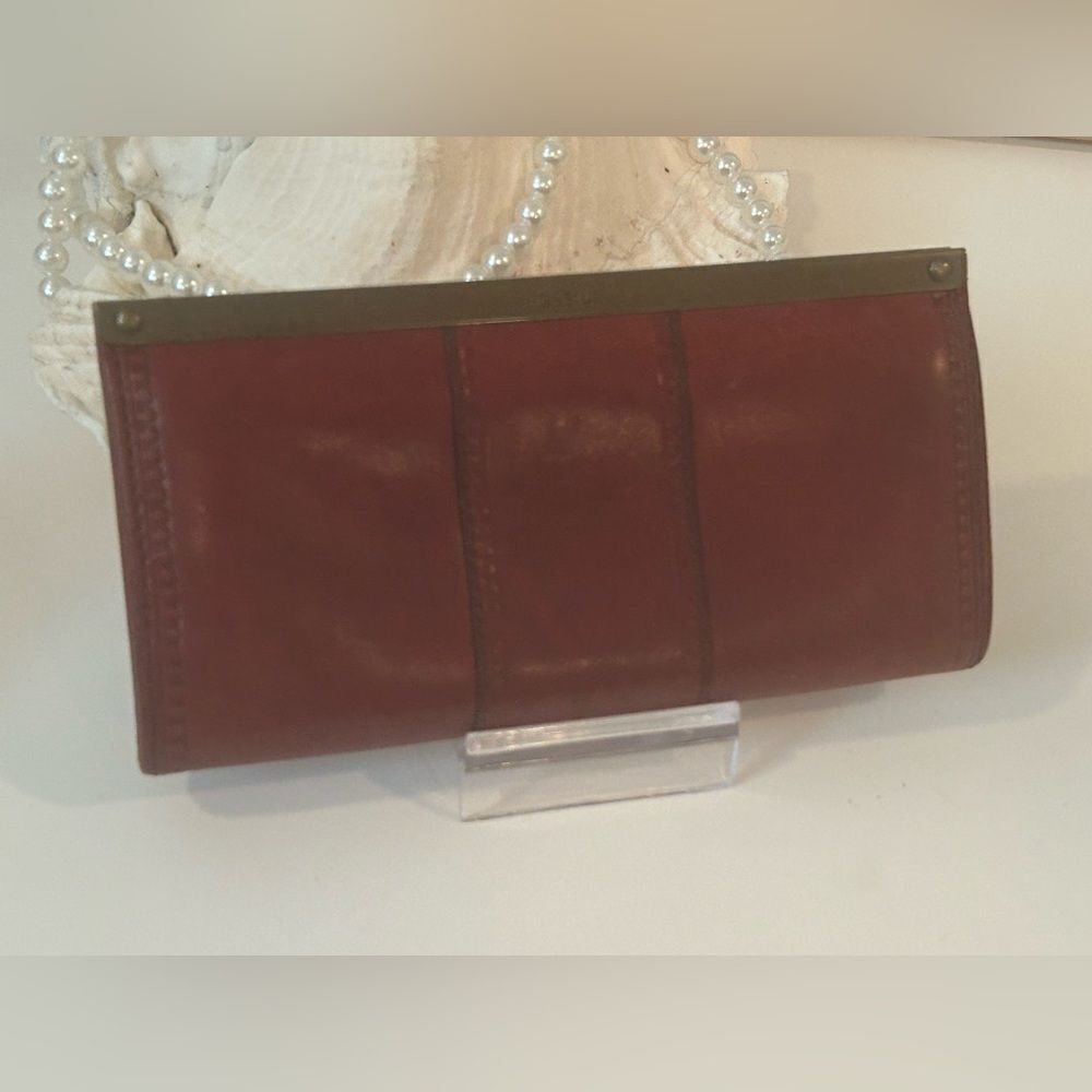 Fossil Burgundy Leather Continental Wallet Clutch - Picture 9 of 12